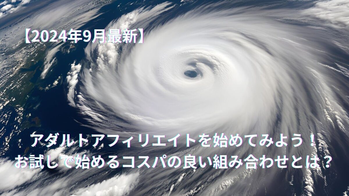 【2024年9月最新】アダルトアフィリエイトを始めてみよう！お試しで始めるコスパの良い組み合わせとは？